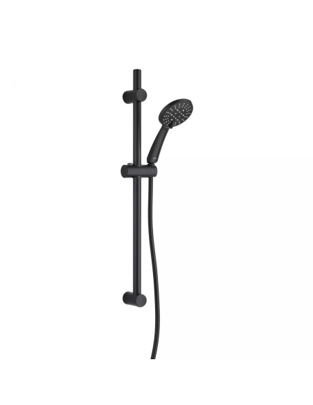 Set Saliscendi Doccia con Portasapone 3 Getti Nero Opaco | Jacuzzi Rubinetteria Zeus Yo Saliscendi