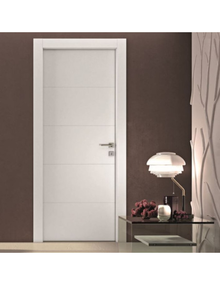 Porta Battente Laccato Latte L 80 X H 2,10 | Pail Riga Perugia Porte Per Interno