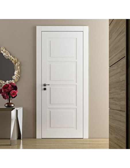 Porta Battente Laccato Latte L 70 X H 2,10 | Pail Luna Berlino Porte Per Interno