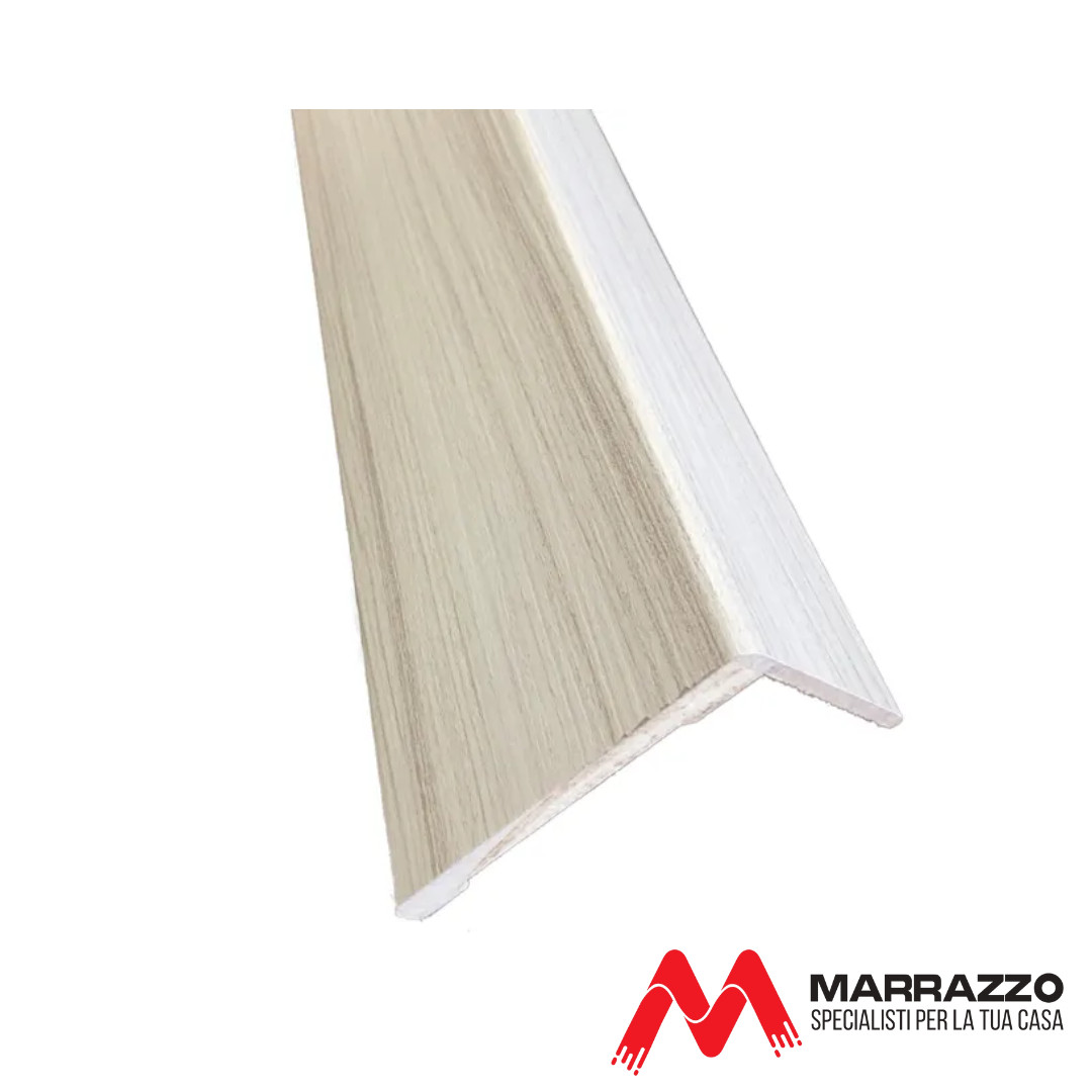 Coprifilo Telescopico Piatto Rivestito Palissandro White 2250 x 90 mm Spessore 11 mm