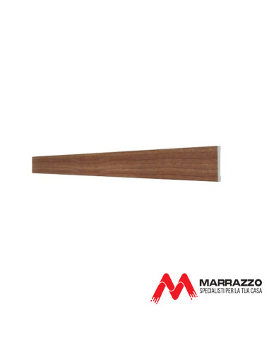 Coprifilo Telescopico Piatto Rivestito Noce Chiaro 2250 x 70 mm Spessore 11 mm