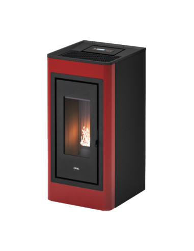 Stufa a Pellet Ventilata Canalizzata Wi-Fi Rosso | Cadel Kobe 11 Air Plus Stufe a Pellet
