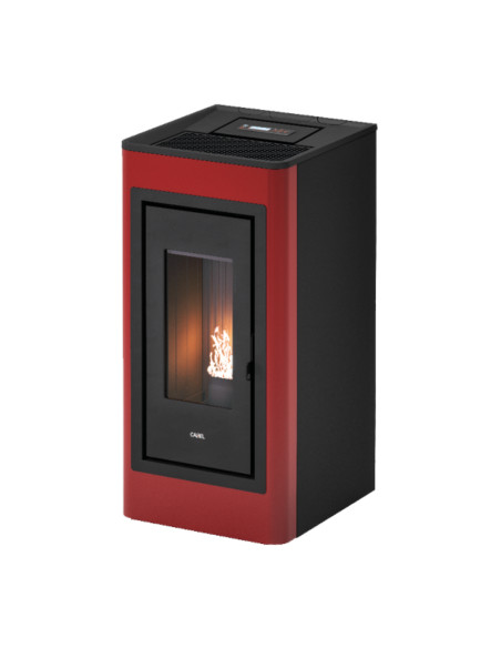 Stufa a Pellet Ventilata Canalizzata Wi-Fi Rosso | Cadel Kobe 11 Air Plus Stufe a Pellet