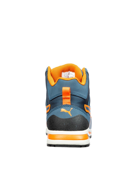 Scarpa Antinfortunistica S3 HRO SRC Blu/Arancio | Puma Safety Crosstwist Mid Scarpe da Lavoro