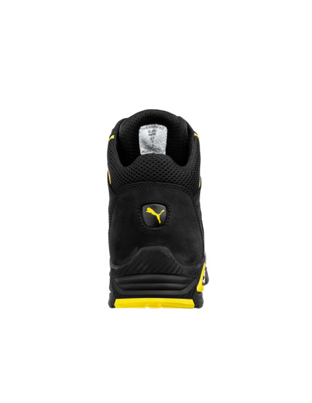 Scarpa Antinfortunistica S3L Nero/Giallo | Puma Safety Amsterdam Mid Scarpe da Lavoro