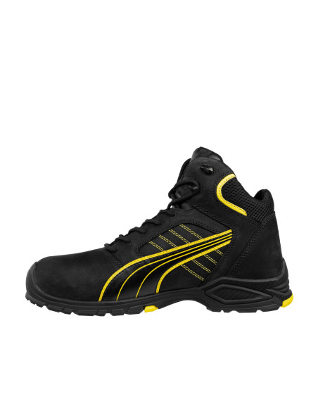 Scarpa Antinfortunistica S3L Nero/Giallo | Puma Safety Amsterdam Mid Scarpe da Lavoro
