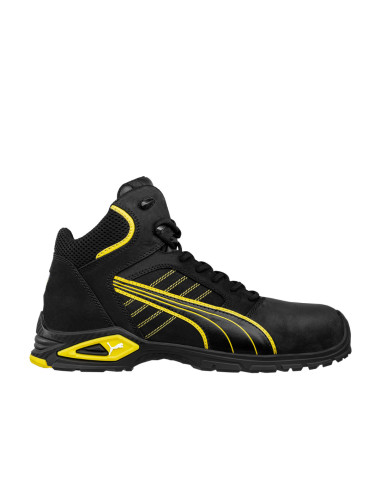 Scarpa Antinfortunistica S3L Nero/Giallo | Puma Safety Amsterdam Mid Scarpe da Lavoro