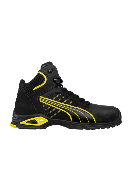 Scarpa Antinfortunistica S3L Nero/Giallo | Puma Safety Amsterdam Mid Scarpe da Lavoro
