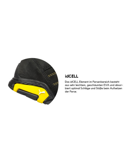 Scarpa Antinfortunistica S3L Nero/Giallo | Puma Safety Amsterdam Mid Scarpe da Lavoro