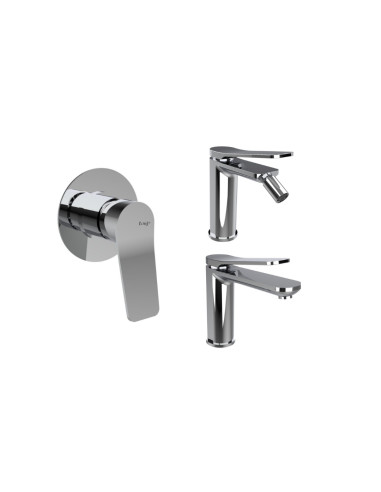 Set Miscelatore Lavabo - Bidet - Incasso Doccia | Bongio Gio2 Set Rubinetteria Bagno