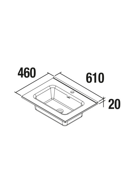 Mobile da Bagno Sospeso 60 cm Lavabo Incluso Bianco Lucido | Salgar Noja Mobili Sospesi