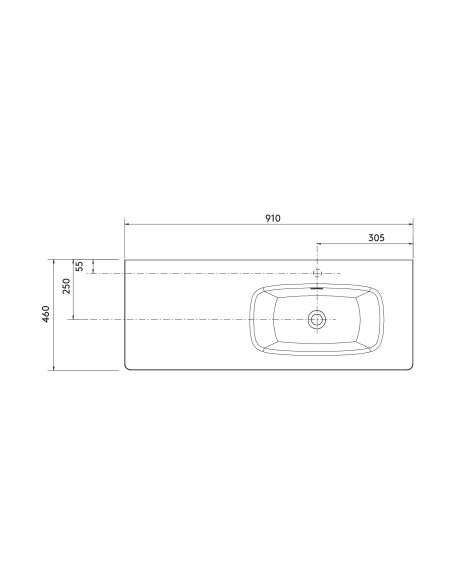 Mobile da Bagno Sospeso 90 cm con Piedini - Lavabo Incluso Cromo Blue Fog | Uniiq Mobili Sospesi