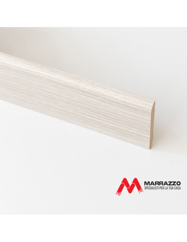 Battiscopa Mdf Rovere Sbiancato Spessore 15 mm x 8 cm x 240 cm Pavimenti in Laminato