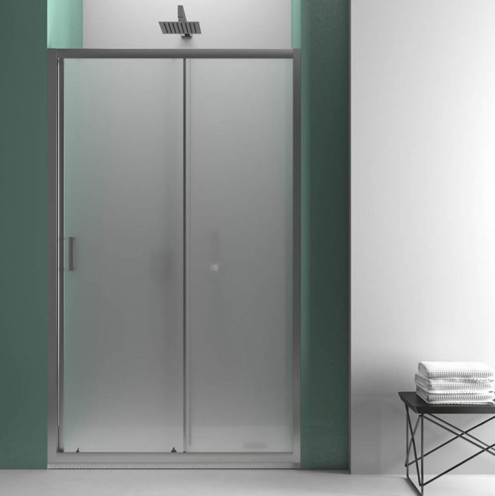 Porta Doccia da 100 cm In Cristallo Temperato 6 mm Opaco 190h cm | New Fast