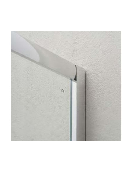 Box Doccia 3 Lati 80x100x80 cm con Porta Scorrevole e Cristallo Temperato 6 mm Trasparente 190h cm | Weiss Stern Tre Lati
