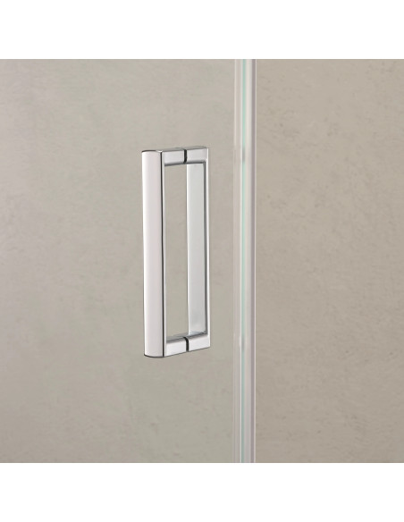 Box Doccia 3 Lati 80x100x80 cm con Porta Scorrevole e Cristallo Temperato 6 mm Trasparente 190h cm | Weiss Stern Tre Lati