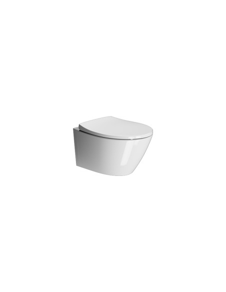 Coppia Sanitari Sospesi Vaso e Bidet Senza Brida + Coprivaso Soft-Close | Gsi Modo 52.37 Coppia Sanitari