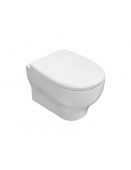 Coppia Sanitari Sospesi Vaso e Bidet Senza Brida + Coprivaso Soft-Close | Globo Grace New 52.36 Coppia Sanitari