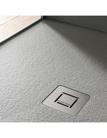 Piatto Doccia 80x120 Effetto Pietra Ultra Slim Antiscivolo Bianco H 2,5 | Geromin Forma Zoe Piatti Doccia Rettangolari