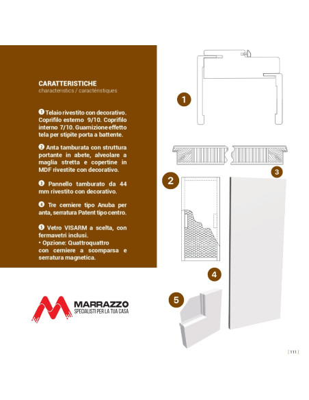 Porta Da Interno Palissandro Bianco Reversibile Battente e Scorrevole | Techwood Porte Per Interno