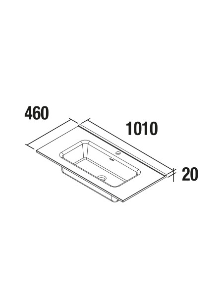 Mobile da Bagno Sospeso 100 cm Lavabo Incluso Natural | Salgar Vima Mobili Sospesi
