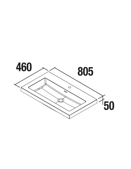 Mobile da Bagno Sospeso 80 cm con Piede Bianco Lavabo Incluso Antracite | Salgar Spirit Mobili Sospesi