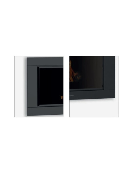 Focolare Camino ad Incasso a Pellet 30 kW Nero | Kalon IdroBlock 16:9 Termostufe a Pellet