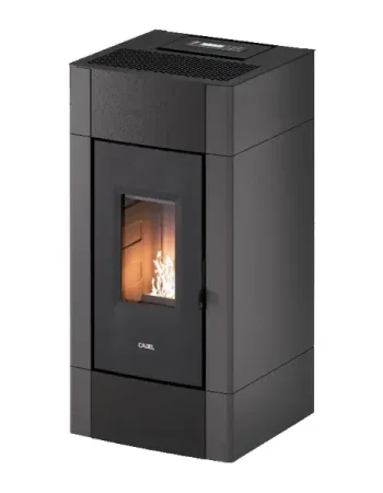 Stufa a pellet ventilata antracite per arredo